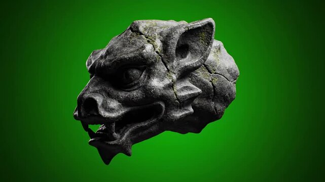 the head of the zombie