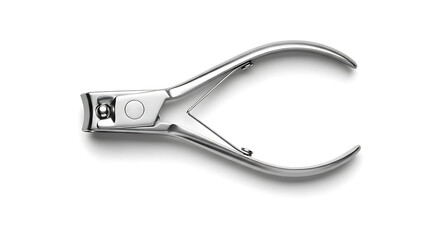 Obraz premium Metal nail clippers isolated on white background