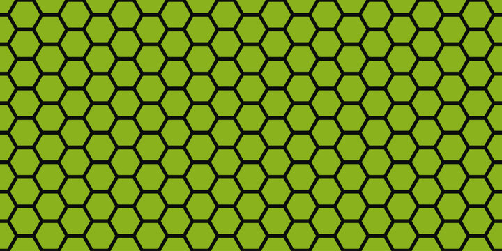Green snake skin texture pattern with honeycomb hexagon design seamless vector illustration backdrop