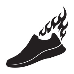 Stylized illustration of a shoe with vibrant color accents and clean lines