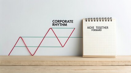 Graphical Representation of Corporate Rhythm with Notebook for Business Motivation and Strategy Development