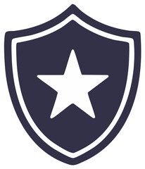 Obraz premium Shield with Star Icon Symbol