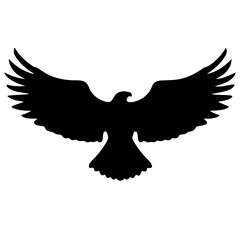 Obraz premium eagle with wings graphic, Vector Silhouette of An Eagle with wings open