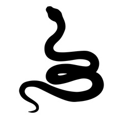 Fototapeta premium Vector Silhouette of Snake, Snake Vector Graphic