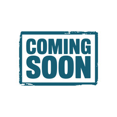 Coming soon announcement graphic with distressed border