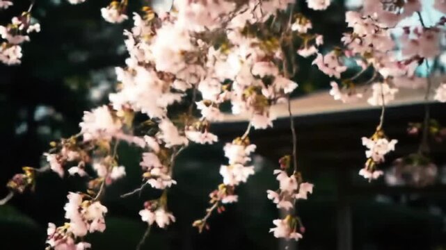 belles fleurs de cerisier qui tombent
