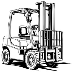 Industrial forklift sketch