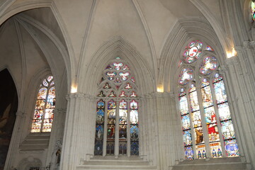 La cath&eacute;drale Saint Corentin, cath&eacute;drale gothique, ville de Quimper, d&eacute;partement du Finist&egrave;re, Bretagne, France