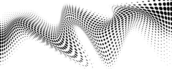 Grunge halftone background wave calming rhythms elements design vector illustration fit for social media post, poster, banner, header, web, wallpaper