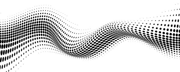 Grunge halftone background wave calming rhythms elements design vector illustration fit for social media post, poster, banner, header, web, wallpaper
