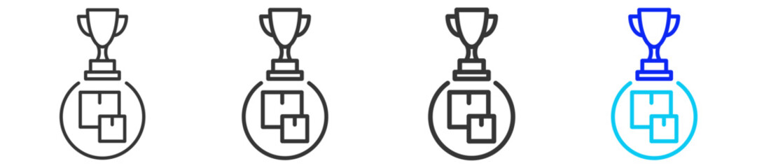 Top Seller icon set in creative outline style with multiple thickness variations perfect for business branding event design and modern event marketing visuals