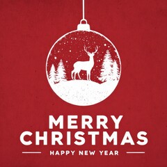 Merry Christmas & Happy New Year Greeting Card