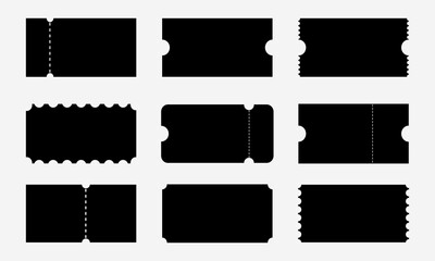 Set of blank photo frames and paper sheets vector illustration