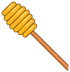 Golden honey dipper illustration for sweet food and natural product designs