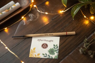 Cozy Atmosphere with Scented Incense Stick, Soft Lights, Nature Elements, and Relaxing Space for Mindfulness Practices