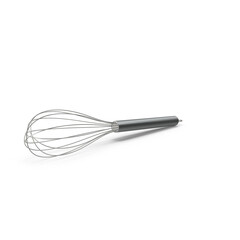 whisk isolated on transparent background, 3D PNG