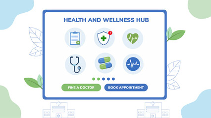 Health and Wellness Hub Digital Dashboard for Online Booking