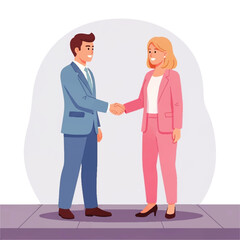 Fototapeta premium Business Professionals Shaking Hands in Agreement.