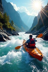 Thrilling Kayaking Adventure Whitewater Rapids and Stunning Natural Scenery