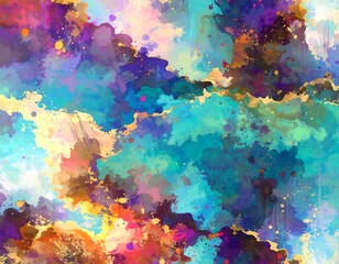 Abstract colorful splatter