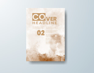 Cards with watercolor background. Design for your cover, date, postcard, banner, logo.