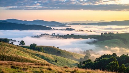 Sunlit High Altitude Cloudscape From Airplane Window With Layers Of Clouds And Blue Sky Scenery