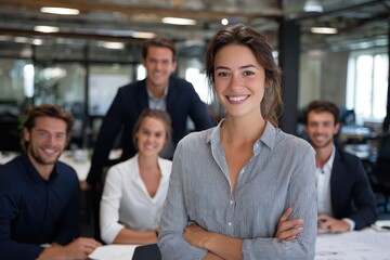 Manager leads a successful team training session focused on leadership skills and professional development in a modern office environment