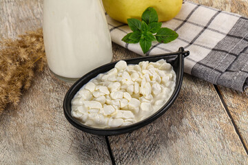 Grain cottage cheese with sour