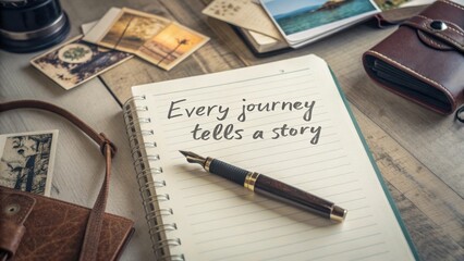 Capturing Memories Through Travel: Every Journey Tells A Story in a Cozy Setting with Notebook and Photos