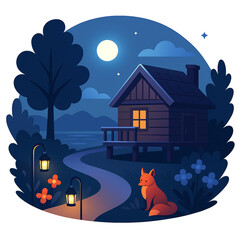 Moonlit Path & Fox Watch