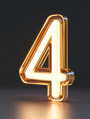 A glowing number four, rendered in gold, casts a warm, inviting glow