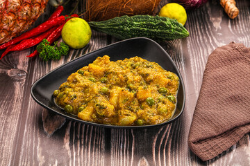 Aloo masala with green peas