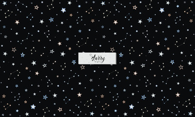 Abstract dark background with scattered white stars and subtle swirls