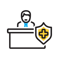 Vector multi color icon for Insurance agency