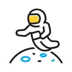 Vector multi color icon for Astronaut
