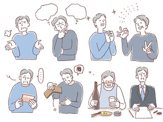 シニア男性の感情セットB