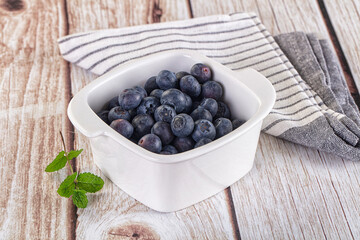 Raw ripe sweet and juicy blueberry