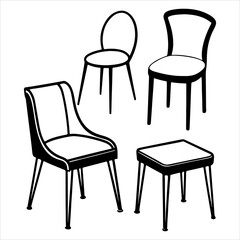 A Sleek Contemporary Modern Chair, Embodying Minimalism and Geometric Lines, Perfect for a Stylish Interior Aesthetic with a Scandinavian Mid Century Sleek Design