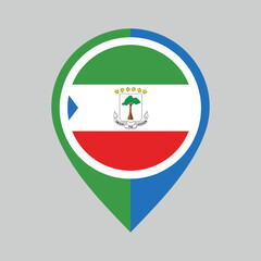 Equatorial Guinea flag on Map icon