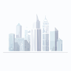 Obraz premium city skyline vector illustration