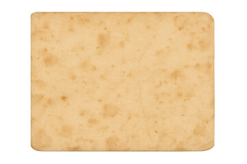 Old paper sheet with rounded corners and grunge texture, blank vintage parchment for design overlay or background