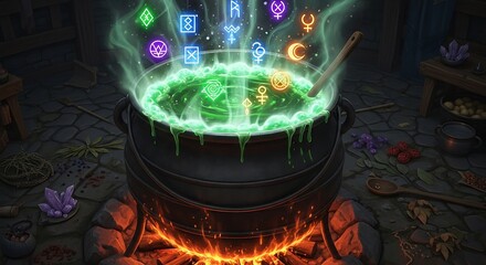 Mystical Cauldron - A bubbling brew of magic and enchantment.