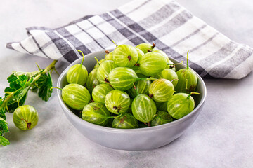 Ripe sweet juicy green gooseberry