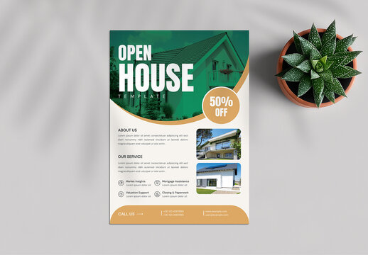 Professional Real Estate Marketing Flyer for Open House Event
