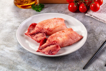 Delicous roasted calamari with protein