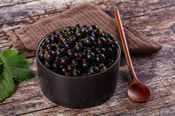 Sweet juicy Black currants berries