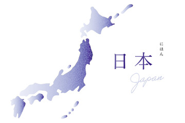 日本地図 Japan map 粒状グラデーション テクスチャ