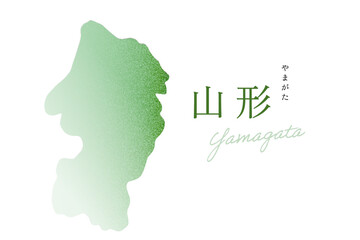 山形県 地図 Yamagata map ノイズグラデーション テクスチャ