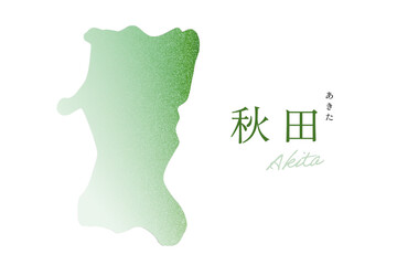 秋田県 地図 Akita map ノイズグラデーション テクスチャ