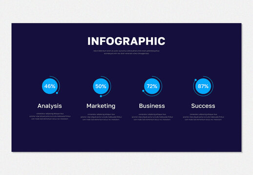 4 Steps Infographic Diagram for Business Presentation